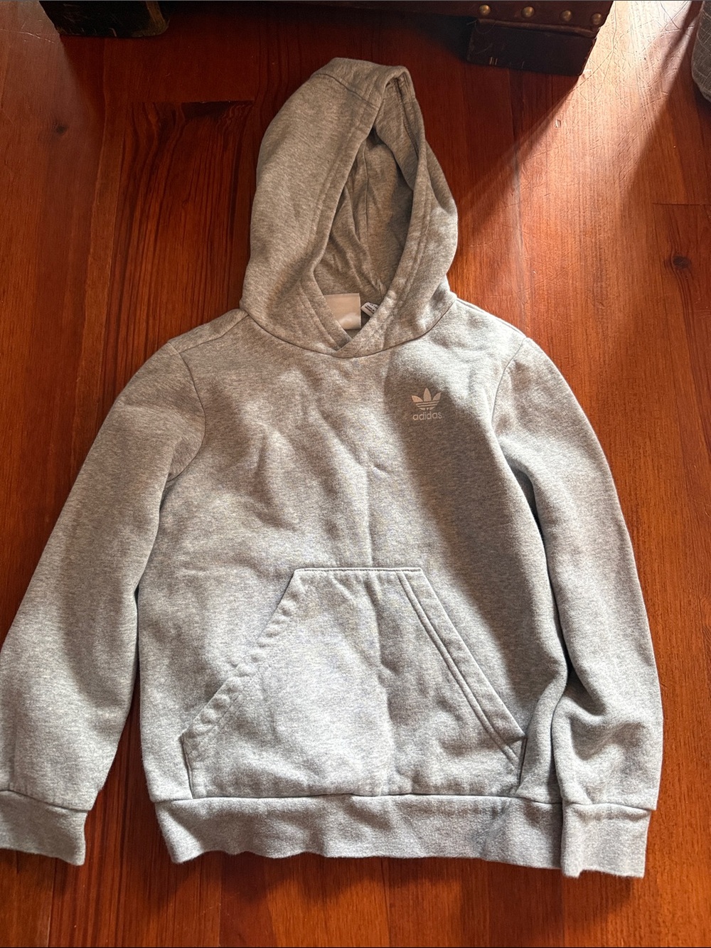 adidas Heather Gray Kids Hoodie Sweatshirt size XS